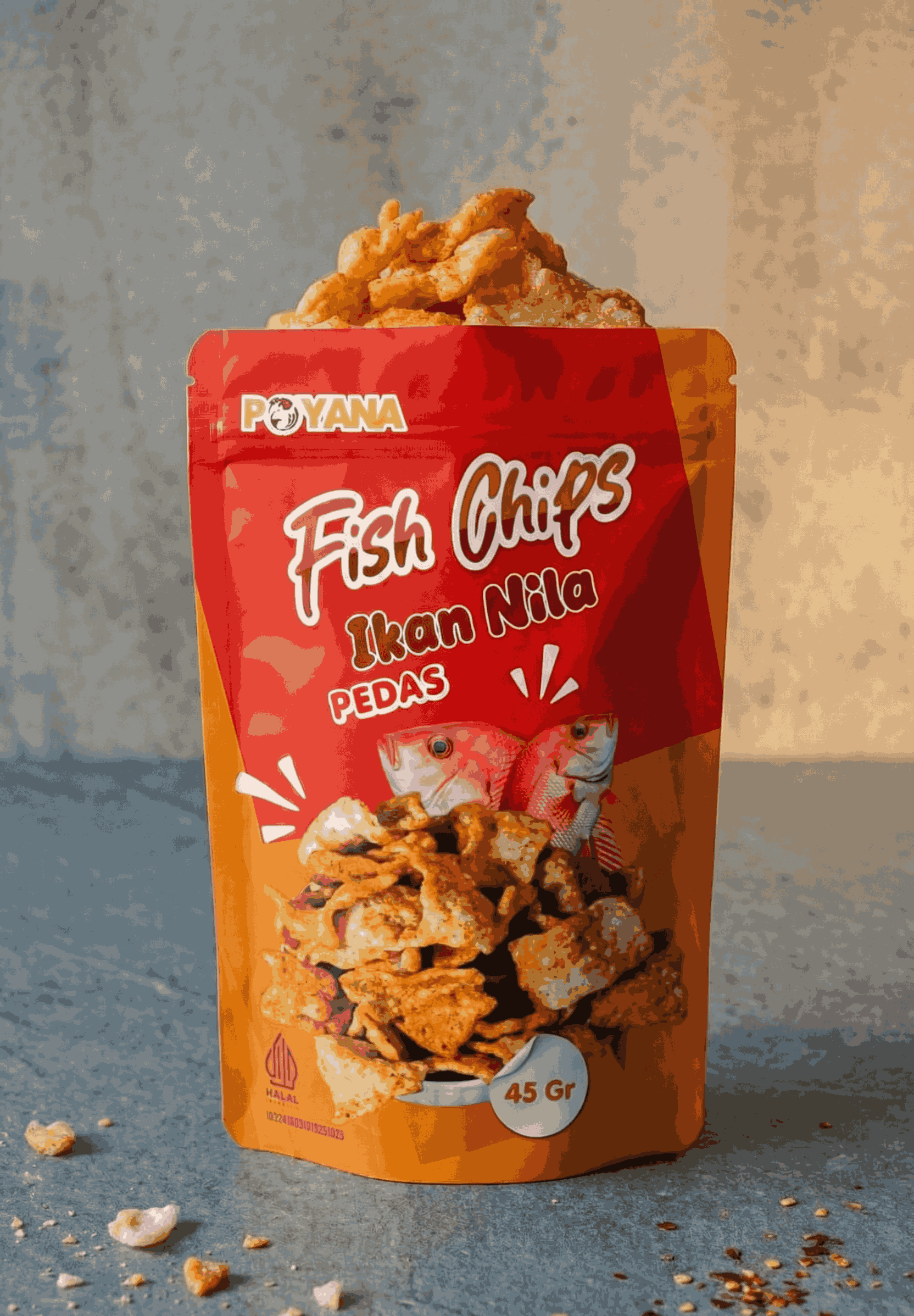 Fish Chips Ikan Nila Pedas